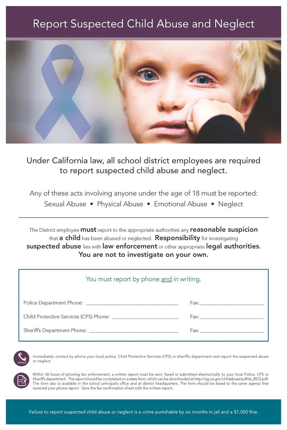 can you report a child to social services anonymously