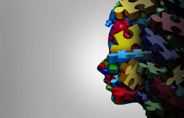 Picture of a human head made of puzzle pieces Picture of a human head made of puzzle pieces