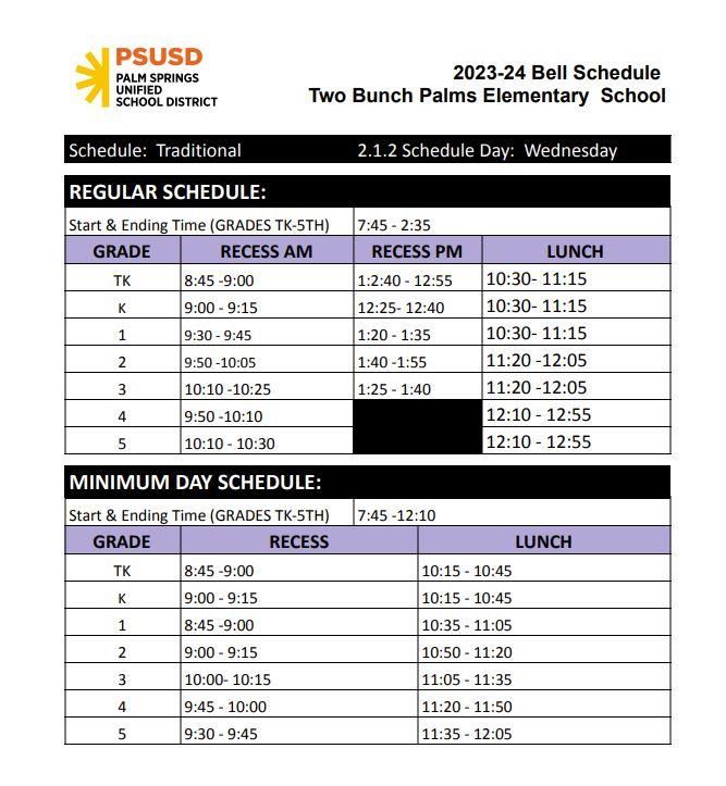 23/24 schedule